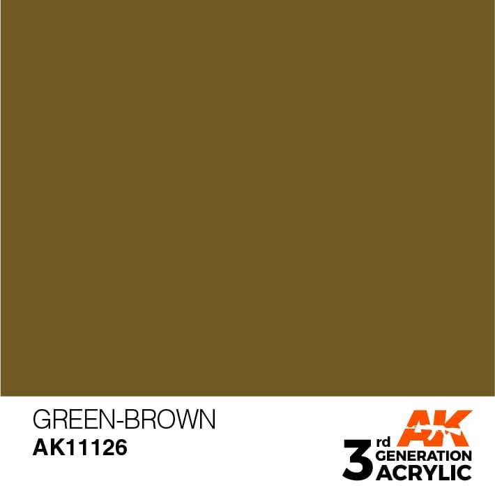 AK11126 3RD. VERDE-MARRONE – STANDARD 17ml colore acrilico per modellismo - immagine 2