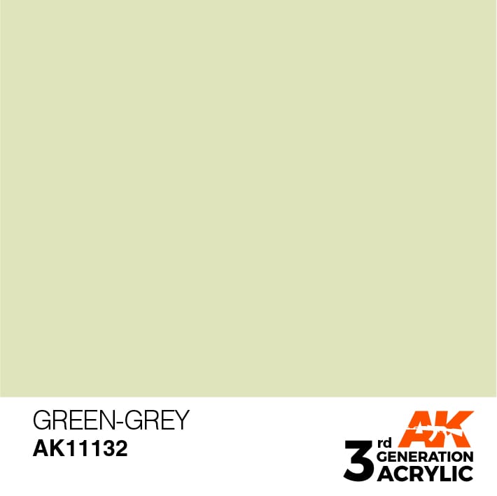 AK11132 3RD. VERDE-GRIGIO – STANDARD F.S. 34414 17ml colore acrilico per modellismo - immagine 2
