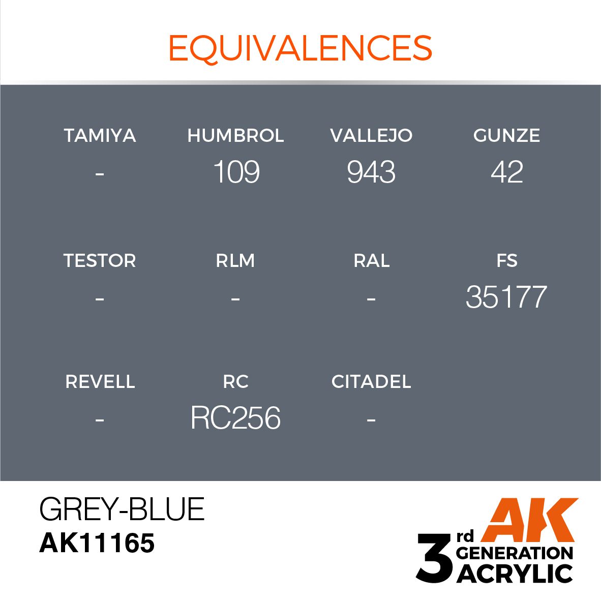 AK11165 3RD.GRIGIO-BLU – STANDARD F.S. 35177 17ml colore acrilico per modellismo - immagine 3
