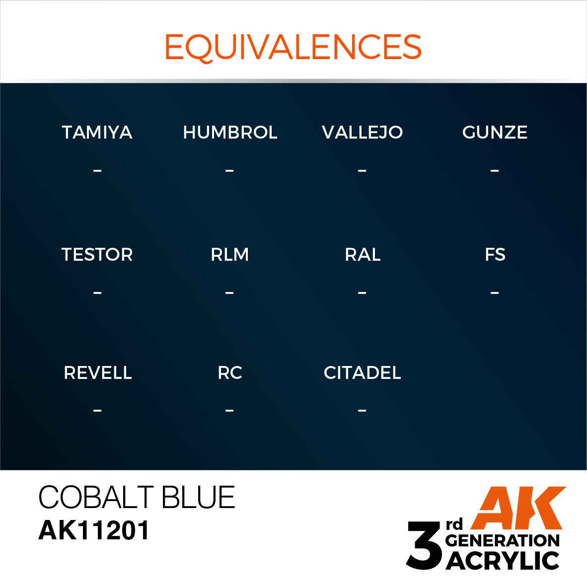 AK11201 3RD. BLU COBALTO – METALLIZZATO 17ml colore acrilico per modellismo - immagine 3