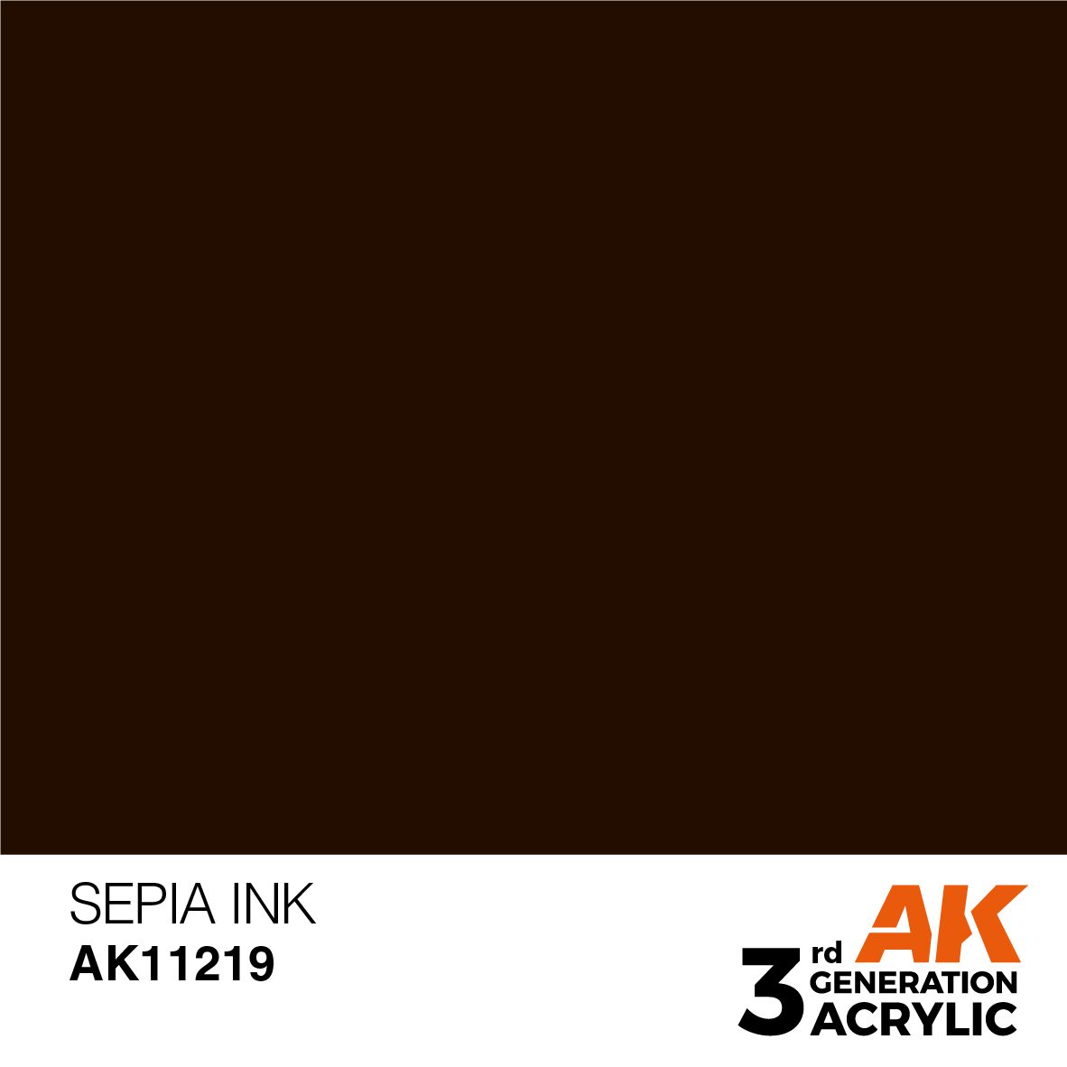 AK11219 3RD. SEPPIA – INCHIOSTRO 17ml colore acrilico per modellismo - immagine 2