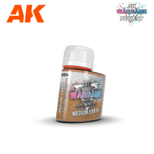 AK1214 MEDIUM EARTH – ENAMEL LIQUID PIGMENT AK INTERACTIVE
