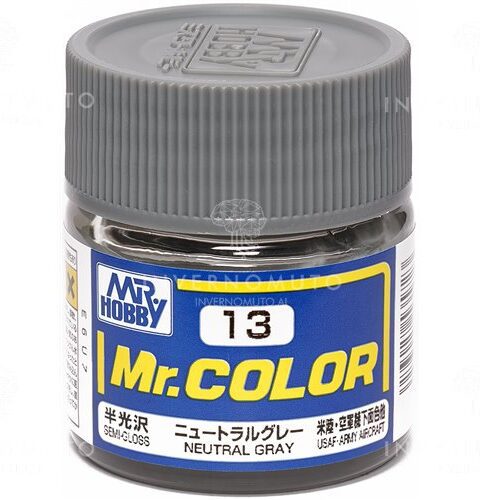 C-013 Gunze Lacquer smalto NEUTRAL GRAY/GRIGIO NEUTRO | SEMILUCIDO | USIIWW 10ml colore modellismo
