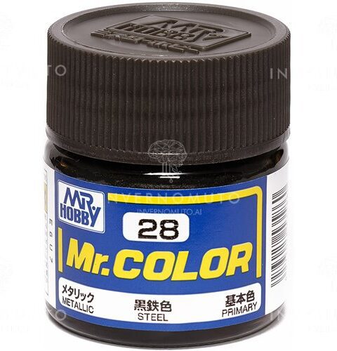 C-028 Gunze Lacquer smalto STEEL/ACCIAIO | METALLICO LUCIDO | PRIMARIO | 10ml colore modellismo