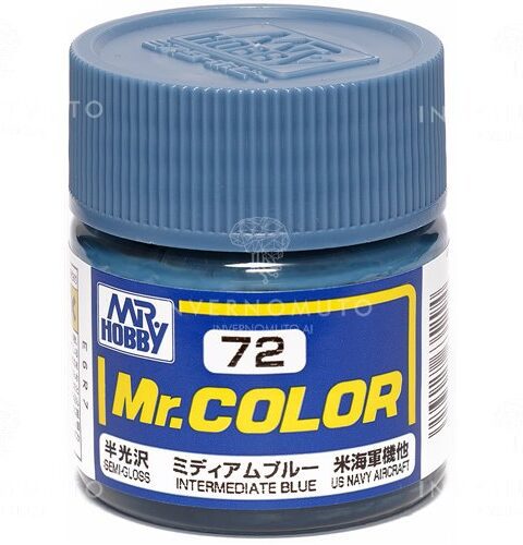 C-072 Gunze Lacquer smalto INTERMEDIATE BLUE/BLU INTERMEDIO | SEMILUCIDO AIR US| 10ml colore modellismo