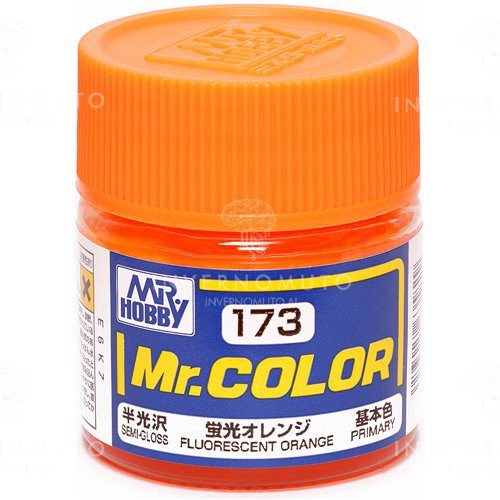 C-173 Gunze Lacquer smalto FLUORESCENT ORANGE/ARANCIO FLUO | SEMILUCIDO | 10ml colore modellismo