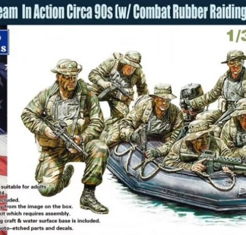 USN Seals Team in Action (con imbarcazioni da combattimento in gomma) scala 1:35 GECKO 35GM0060