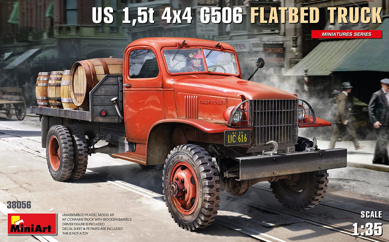 US 1,5t 4×4 G506 FLATBED TRUCK scala 1:35 MINI ART 38056