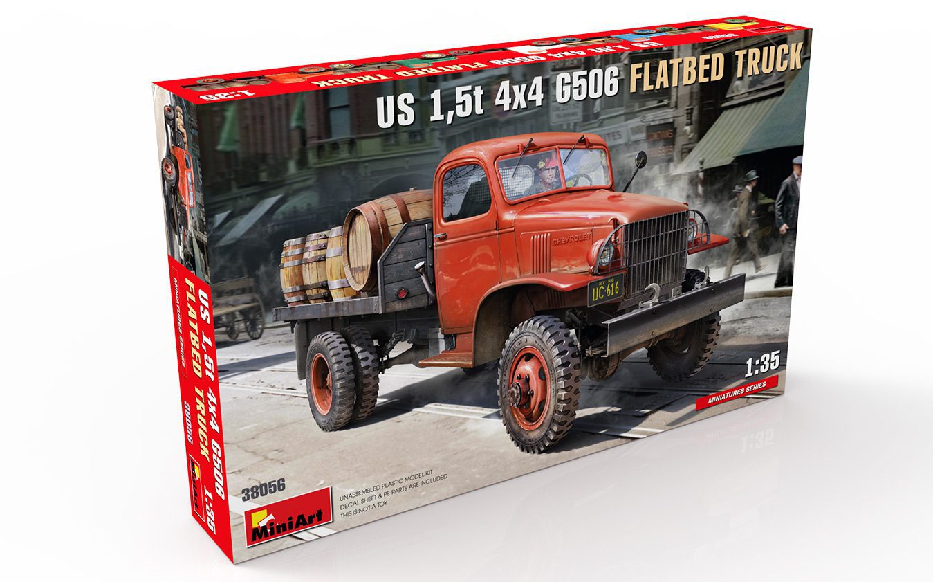 US 1,5t 4×4 G506 FLATBED TRUCK scala 1:35 MINI ART 38056 - immagine 7