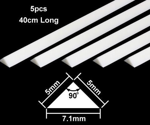 Tamiya 70118 Listelli triangolari 5 mm (5 pz) lunghezza mm 400