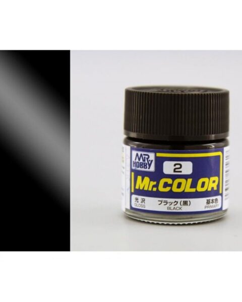 C-002 Gunze Lacquer smalto BLACK/NERO | LUCIDO | 10ml colore modellismo