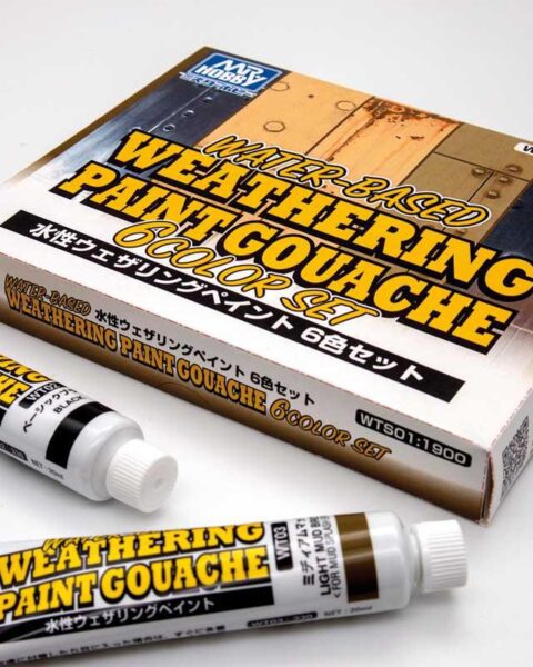 Water-Based Weathering Paint Gouache Color Set of 6 Mr Hobby WTS01