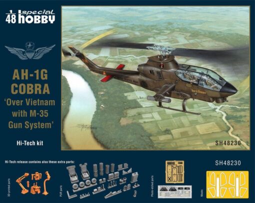 AH-1G Cobra ‘Over Vietnam with M-35 Gun System’ Hi-Tech Kit scala 1:48  SECIAL HOBBY 48230
