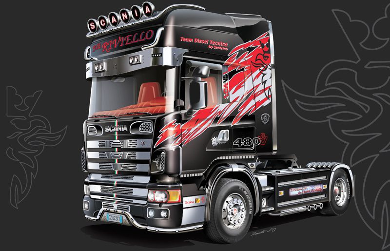 SCANIA 164L TOPCLASS scala 1:24 ITALERI 3922