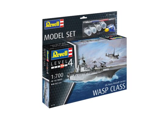 65178 - Set Modello Portaerei d'assalto USS WASP CLASS scala 1:700 REVELL - immagine 2