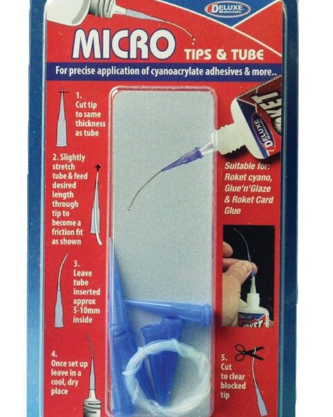 Roket Glue Tips micro applicatore capillare di precisione, pz.6 DELUXE MATERIALS DL-AC9