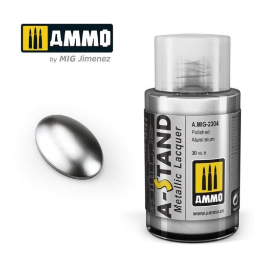 AMIG2304  A-STAND Polished Alumimium - 30ml colore a smalto per aerografo AMMO MIG