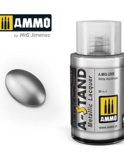 AMIG2305  A-STAND White Aluminium   - 30ml colore a smalto per aerografo AMMO MIG