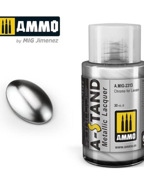 AMIG2313  A-STAND Chrome for Lexan  30ml colore a smalto per aerografo AMMO MIG
