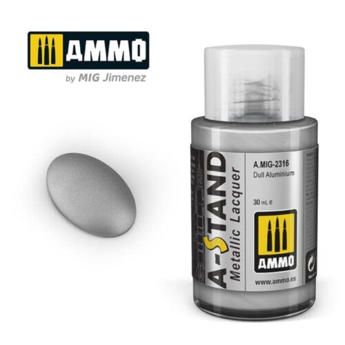 AMIG2316 A-STAND Dull Aluminium  30ml colore a smalto per aerografo AMMO MIG