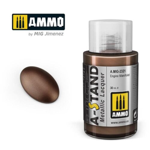 AMIG2321 A-STAND Engine Manifold 30ml colore a smalto per aerografo AMMO MIG