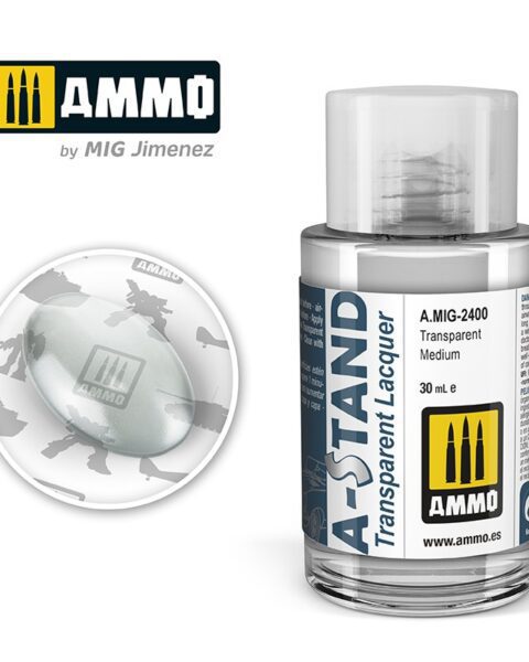 AMIG2400 A-STAND Transparent Medium - 30ml colore a smalto per aerografo AMMO MIG