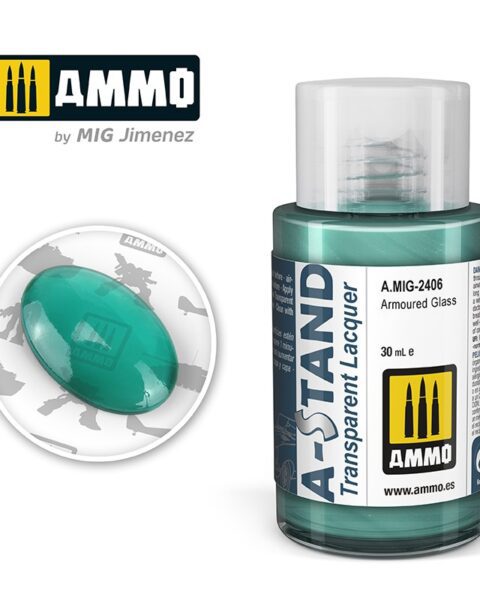 AMIG2406 A-STAND Armoured Glass - 30ml colore a smalto per aerografo AMMO MIG