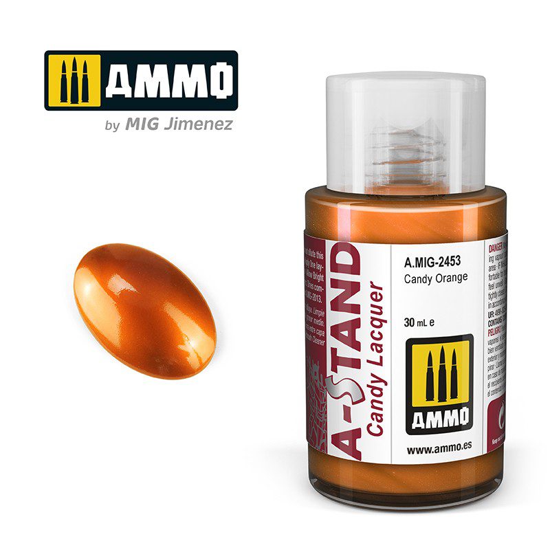 AMIG2453 A-STAND Candy Orange - 30ml colore a smalto per aerografo AMMO MIG