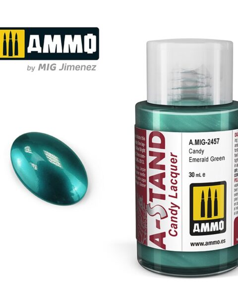 AMIG2457 A-STAND Candy Emerald Green - 30ml colore a smalto per aerografo AMMO MIG