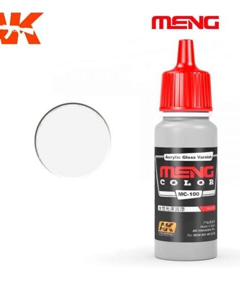 MC100 ACRYLIC GLOSS VARNISH 17ml MENG COLOR AK INTERACTIVE
