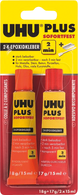 Colla epossidica UHU plus sofortfest 2-K-Epoxidharzkleber /35g