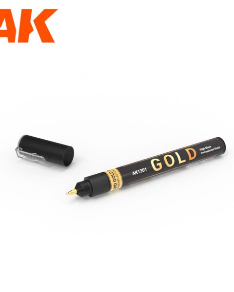 AK1301 METALLIC LIQUID MARKER – GOLD –  AK INTERACTIVE