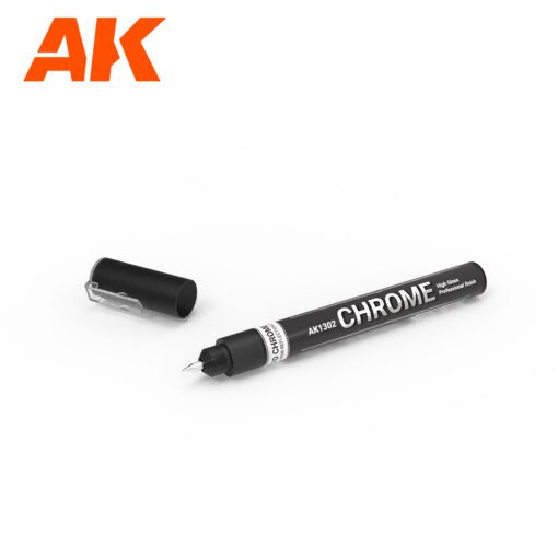 AK1302 METALLIC LIQUID MARKER – CHROME –  AK INTERACTIVE