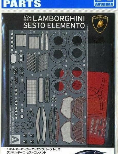 Detail Up Parts scala 1:24 Lamborghini Sesto Elemento AOSHIMA 01075