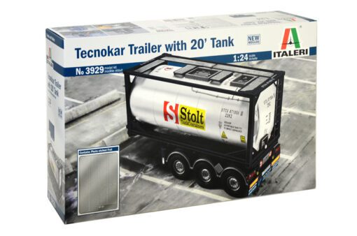 TECNOKAR TRAILER WITH 20' TANK scala 1:24 ITALERI 3929 - immagine 2