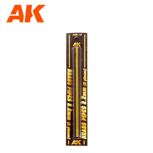 TUBI IN OTTONE 2.2MM Ø. 2 UNITÀ  AK INTERACTIVE AK9119