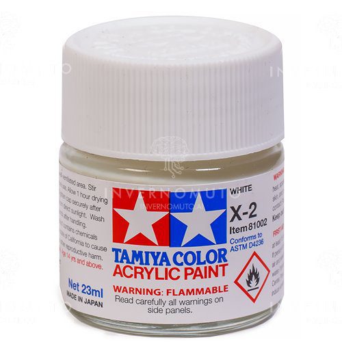X-2 bianco lucido colore acrilico TAMIYA 23ml 81002