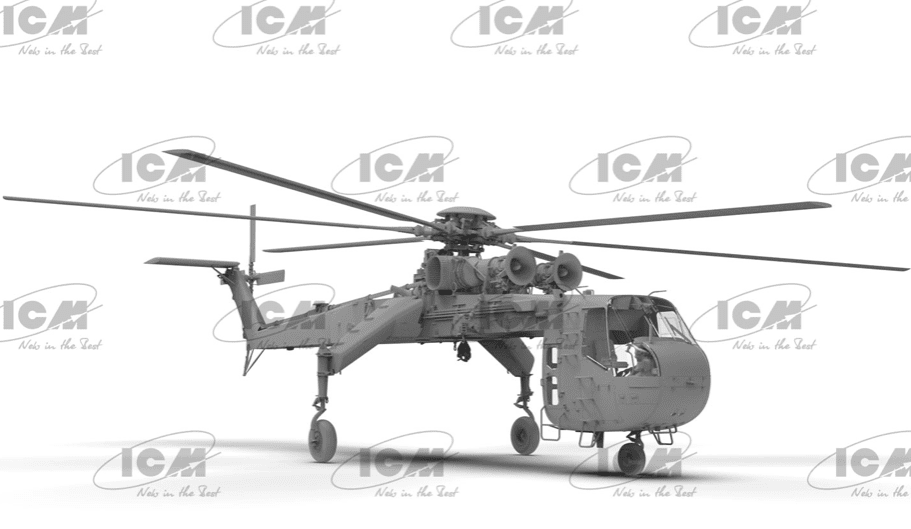 Sikorsky CH-54A Tarhe, US Heavy Helicopter scala 1:35 ICM 53054 - immagine 4