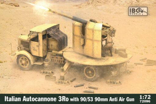 Italian Autocannone 3Ro with 90/53 90mm Anti Air Gun scala 1:35 IBG IBG7296