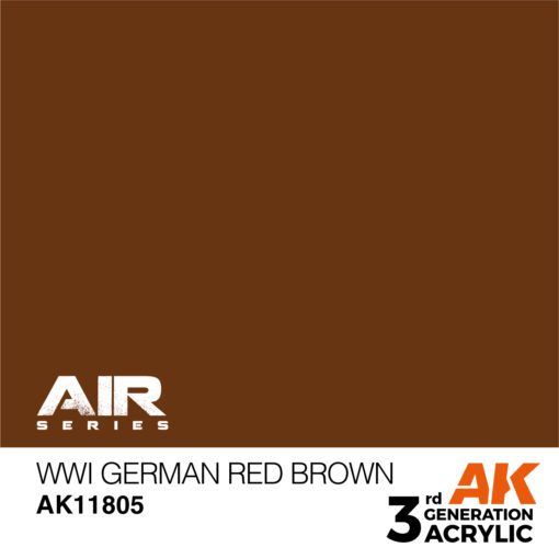 AK11805 3RD. AIR  WWI GERMAN RED BROWN 17ml colore acrilico per modellismo - immagine 2