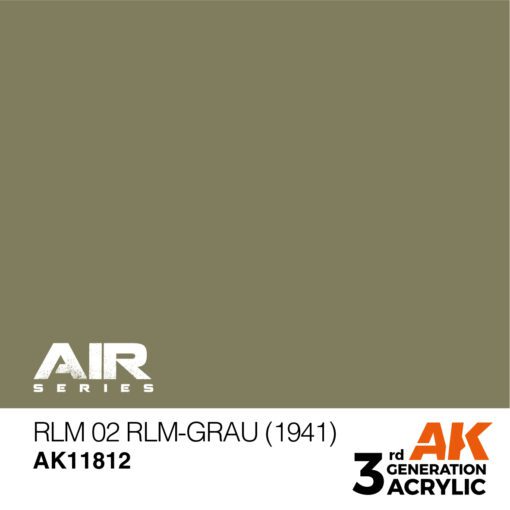 AK11812 3RD. AIR RLM 02 RLM-GRAU (1941)  17ml colore acrilico per modellismo - immagine 2