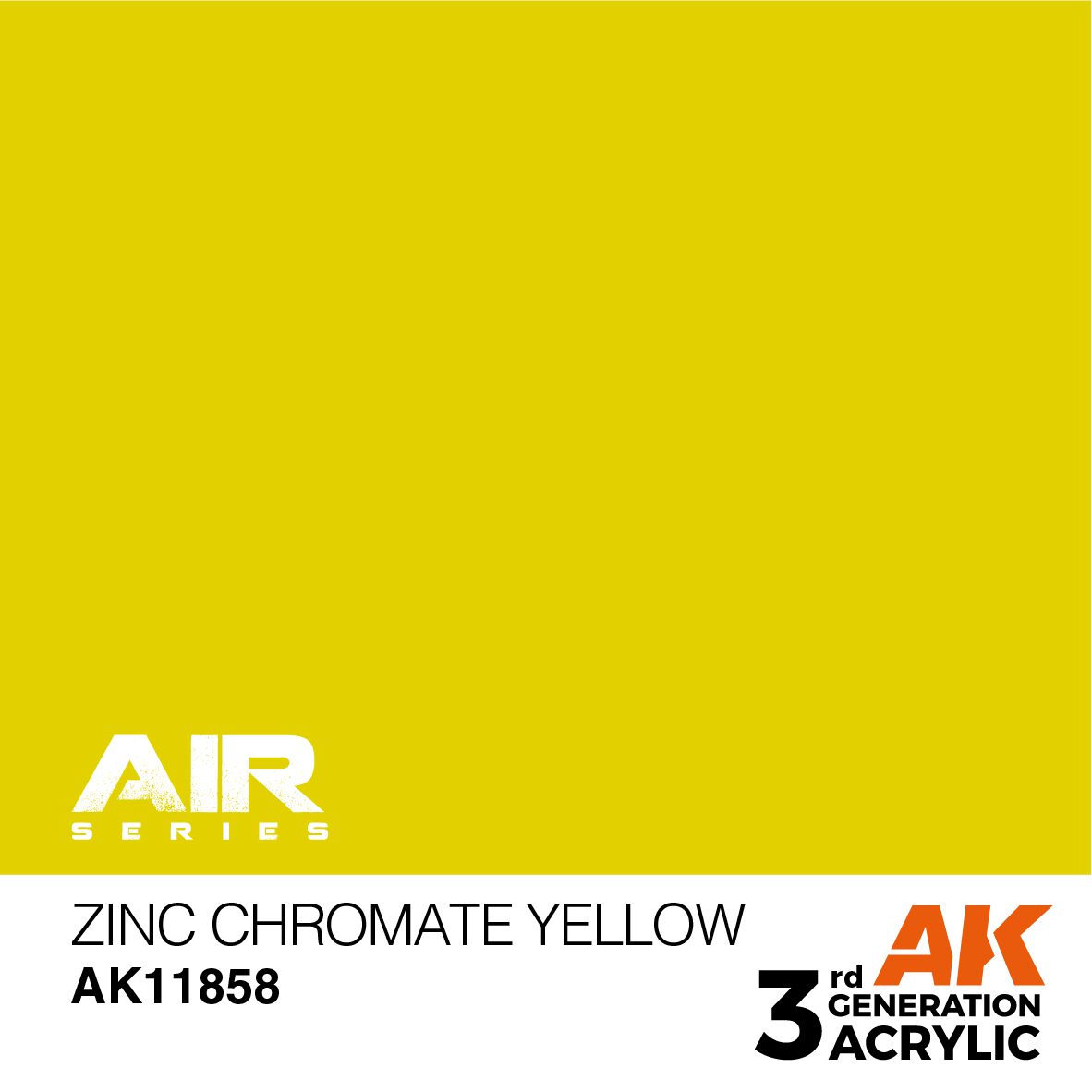 AK11858 3RD. Zinc Chromate Yellow 17ml colore acrilico per modellismo - immagine 2