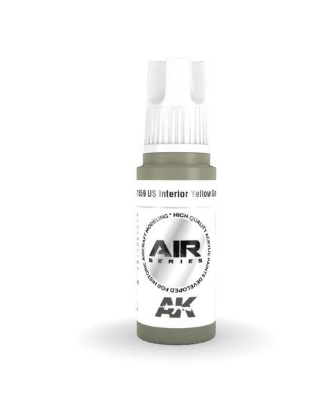 AK11859 3RD. US Interior Yellow Green 17ml colore acrilico per modellismo
