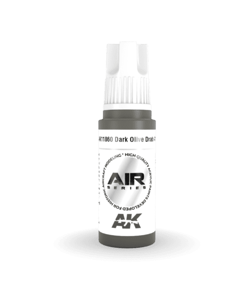 AK11860 3RD. Dark Olive Drab 41 F.S. 33070 17ml colore acrilico per modellismo