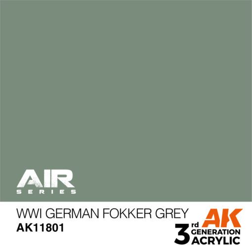 AK11801 3RD. AIR  WWI GERMAN FOKKER GREY F.S.34159 17ml colore acrilico per modellismo - immagine 2