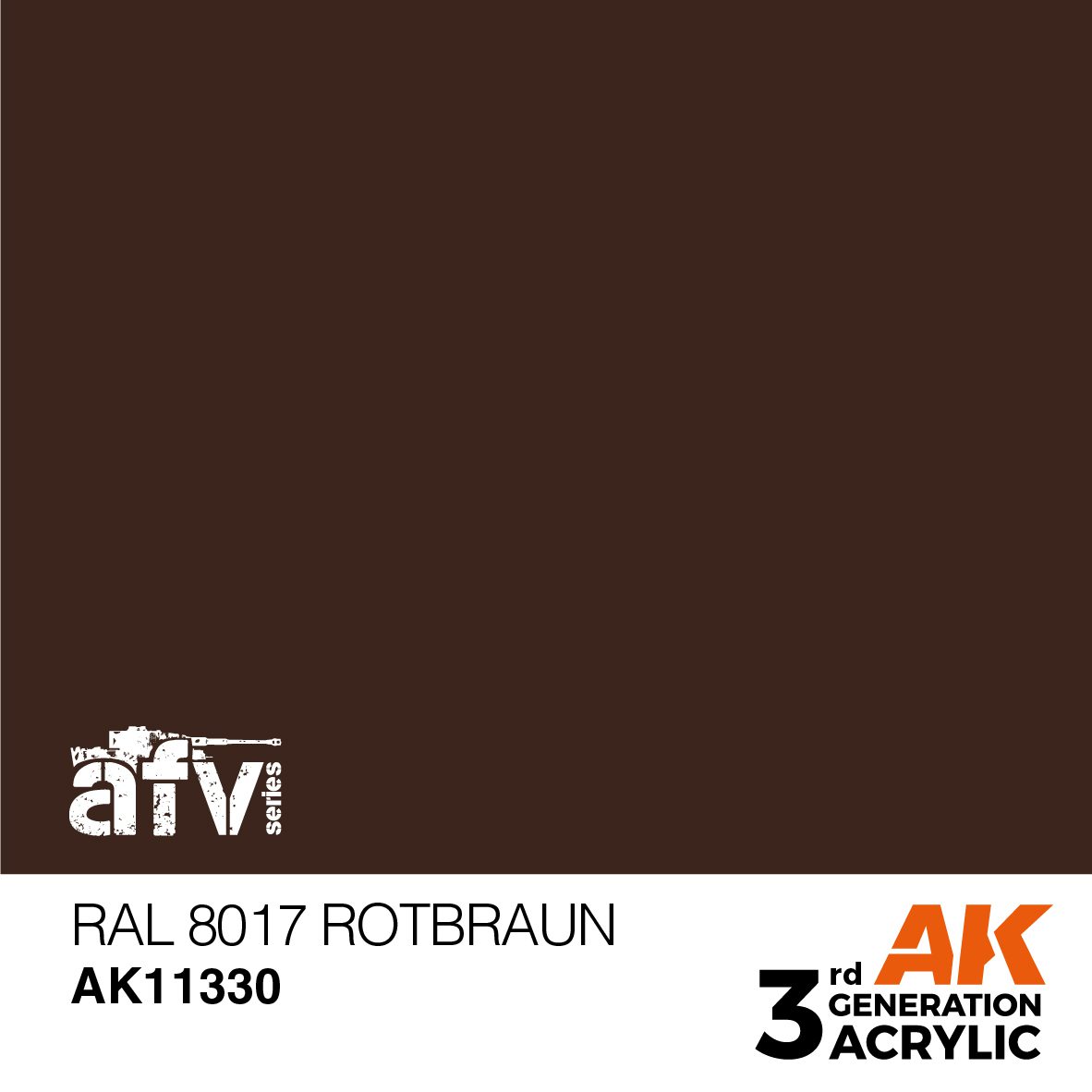 AK11330 3RD. AFV SERIES - ROTBRAUN - 17ml colore acrilico per modellismo - immagine 2