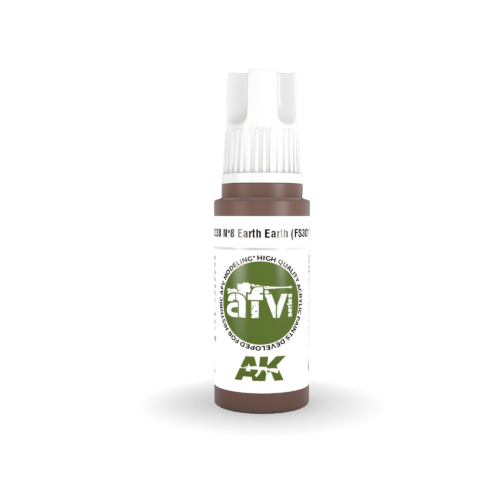 AK11338 3RD. AFV SERIES – Nº8 EARTH RED – F.S. 30117 17ml colore acrilico per modellismo