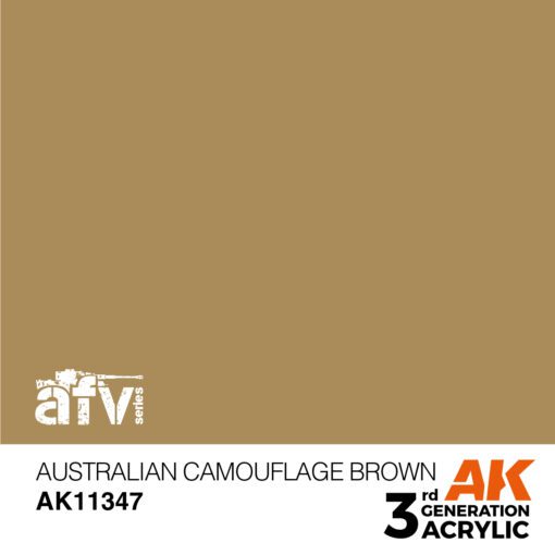 AK11347 3RD. AFV SERIES - AUSTRALIAN CAMOUFLAGE BROWN - F.S. 30219 17ml colore acrilico per modellismo - immagine 2