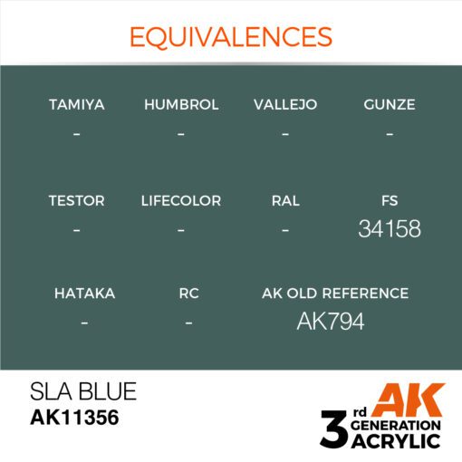 AK11356 3RD. AFV SERIES - SLA BLUE - 17ml colore acrilico per modellismo - immagine 3