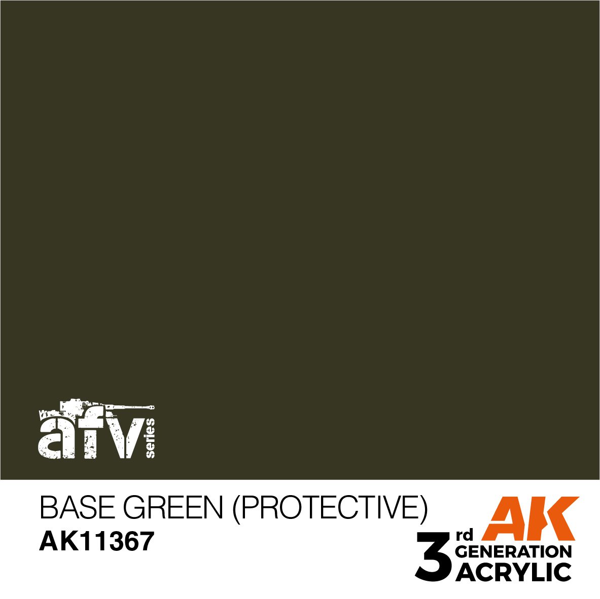 AK11367 3RD. AFV SERIES - BASE GREEN (PROTECTIVE) - 17ml colore acrilico per modellismo - immagine 2